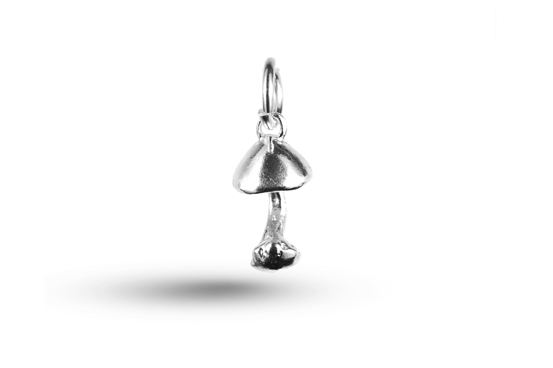 White gold Mushroom charm.