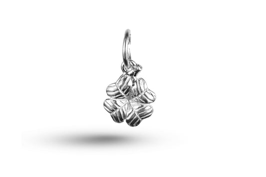 White gold Four Leafed Clover charm.