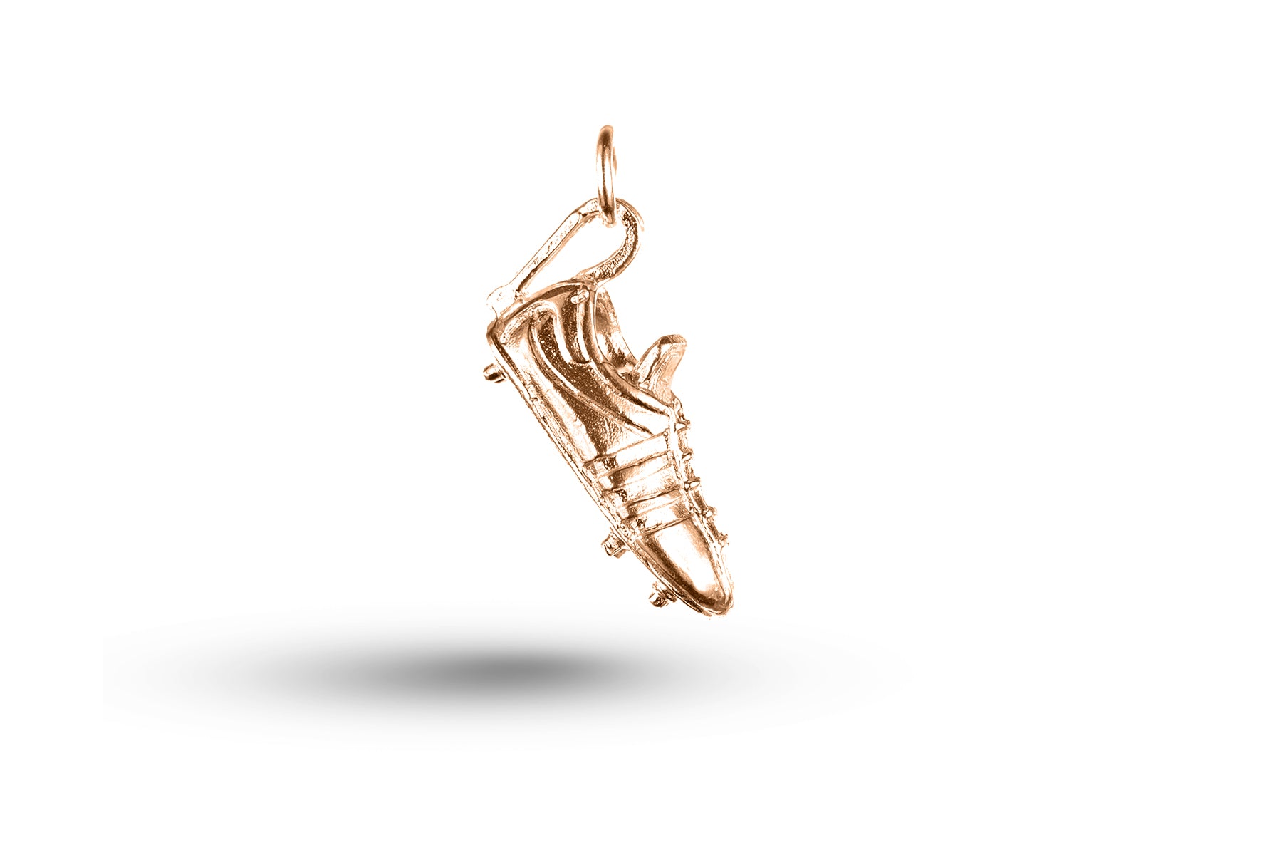 Rose gold Football Boot charm.