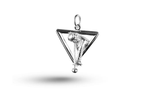 White gold Snooker Triangle charm.