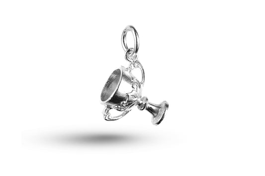 White gold Cup charm.