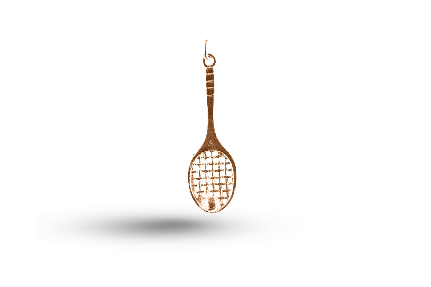Rose gold Tennis Racket with Ball charm.