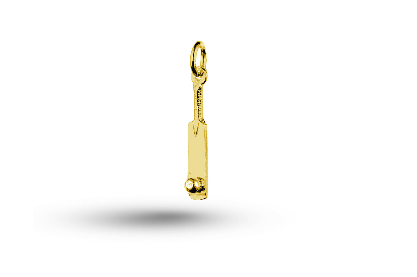 Yellow gold Cricket Bat charm.