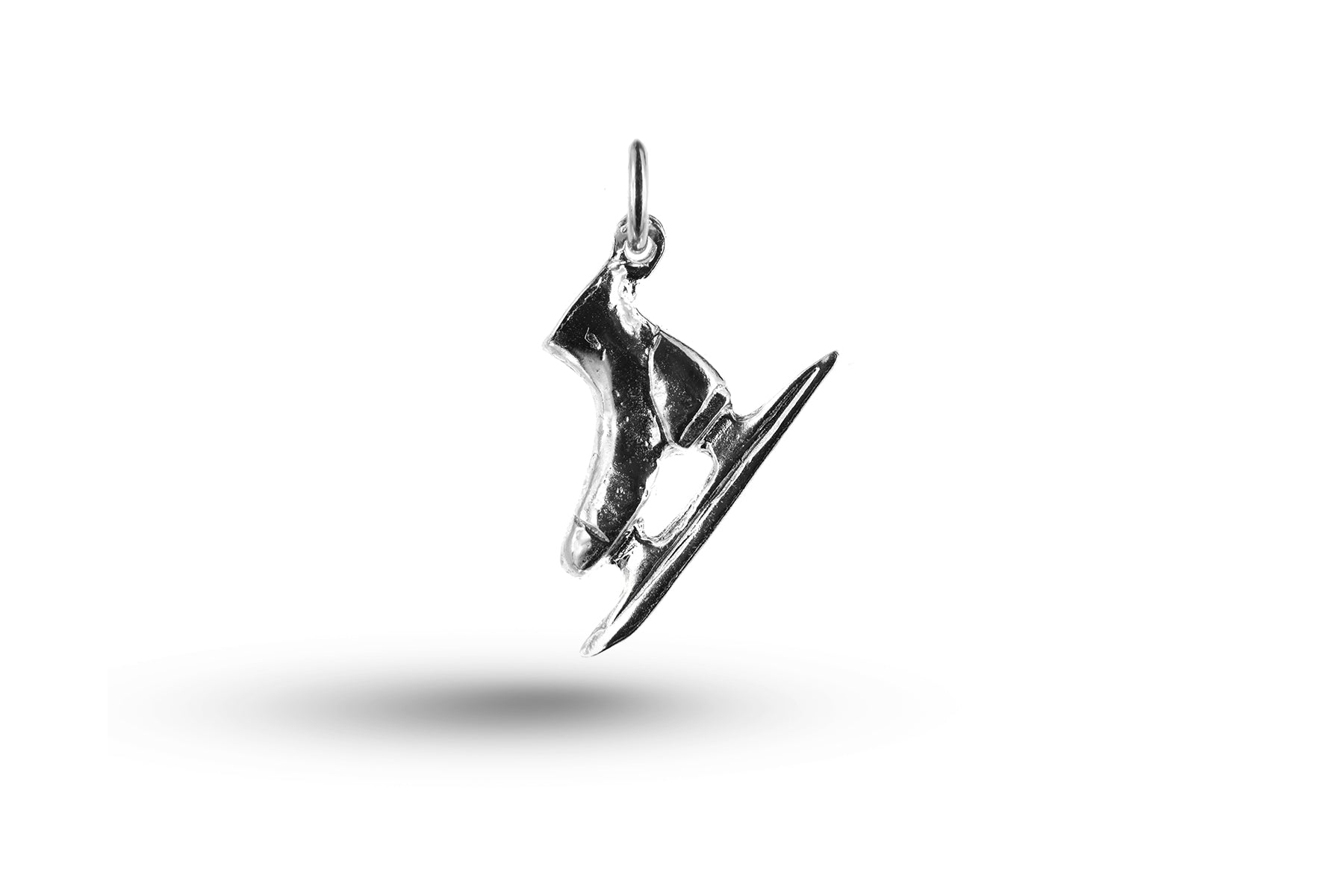 White gold Ice Skate charm.