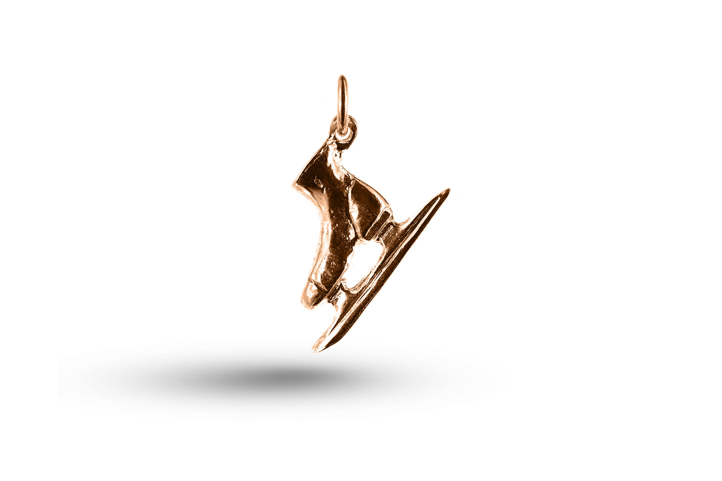 Rose gold Ice Skate charm.