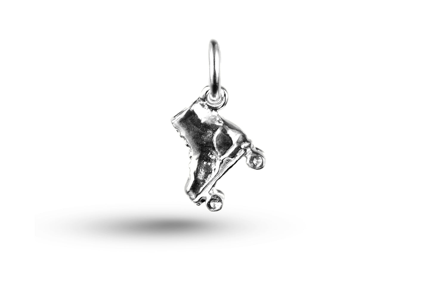 White gold Roller Skate Boot charm.