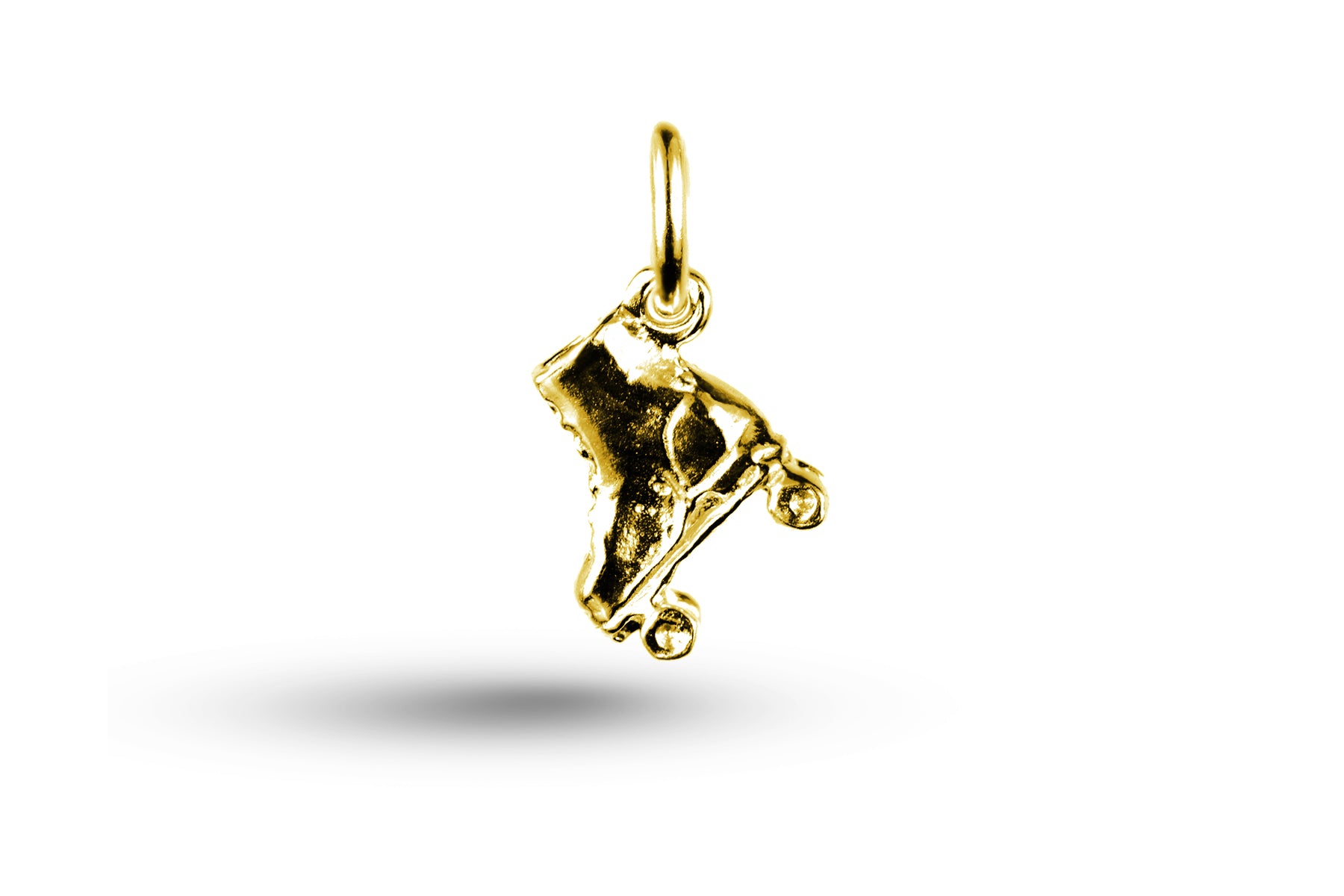 Yellow gold Roller Skate Boot charm.