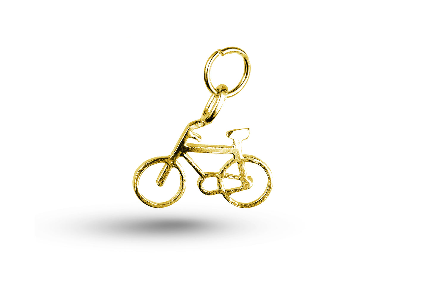 Luxury yellow gold bicycle charm.