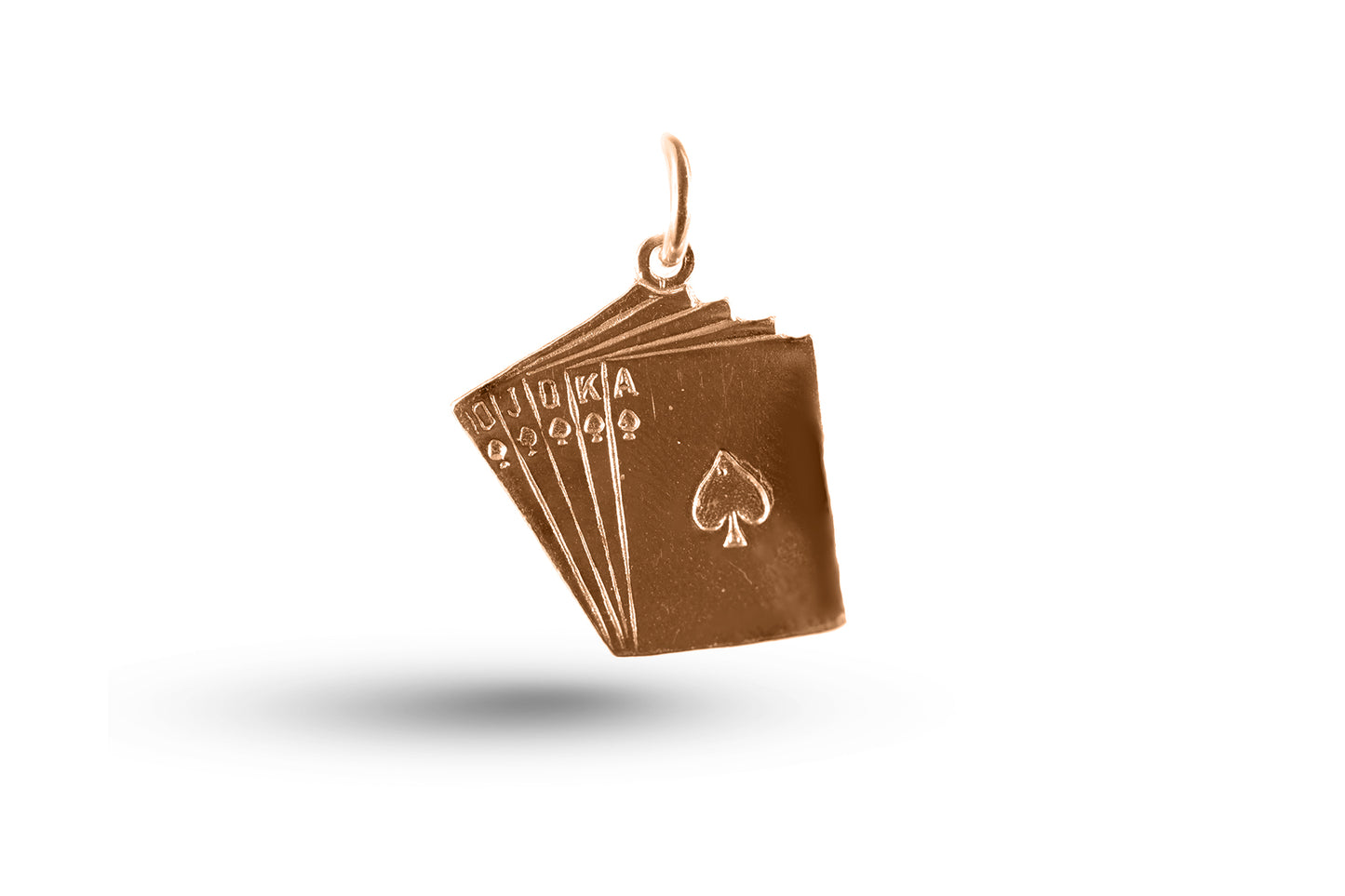Luxury rose gold Cards charm.