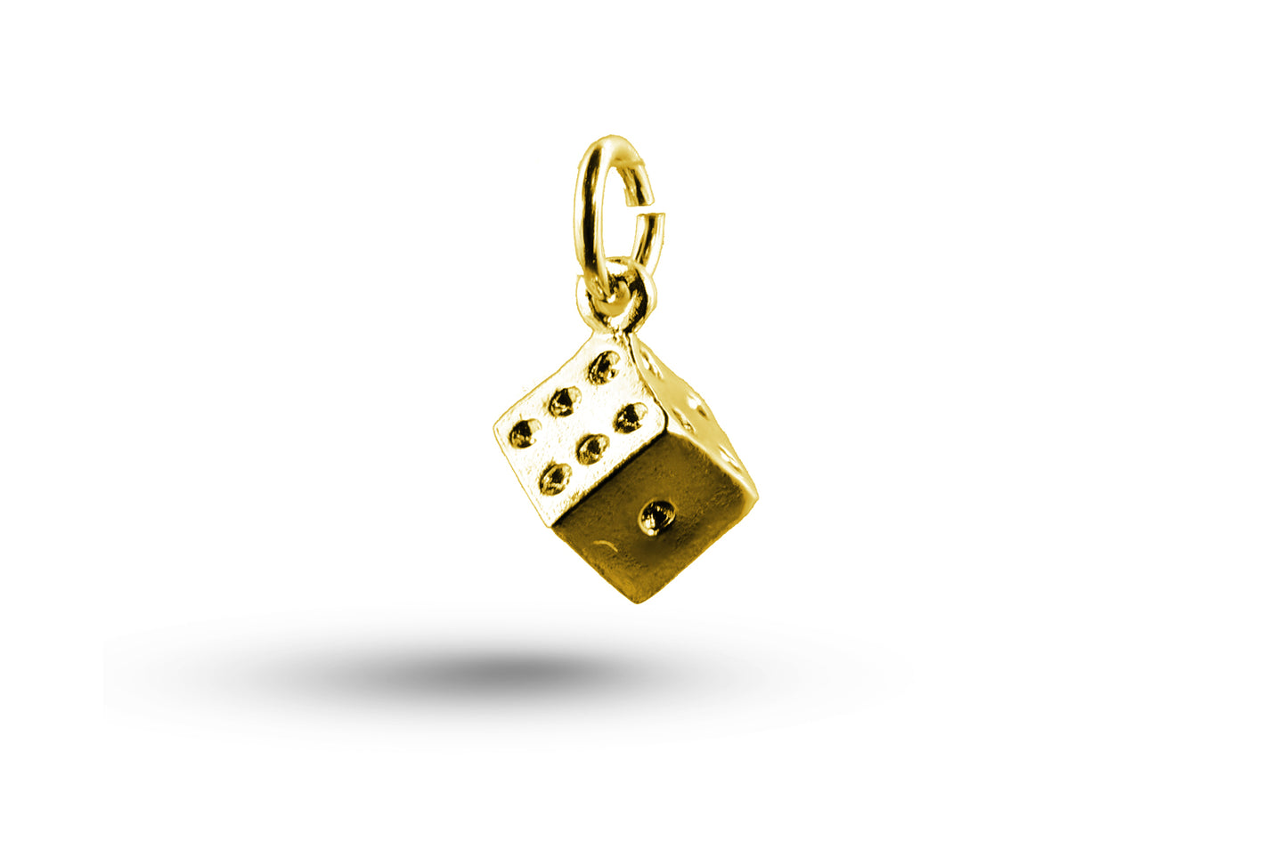 Yellow gold Dice charm.