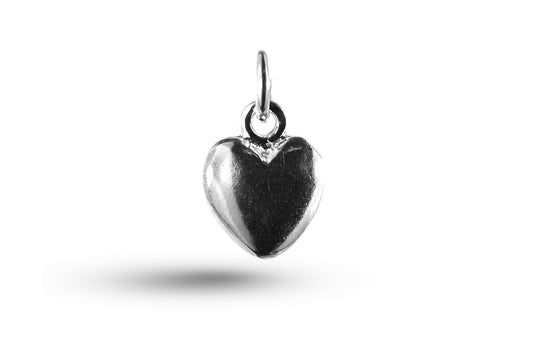 White gold Plain Heart charm.