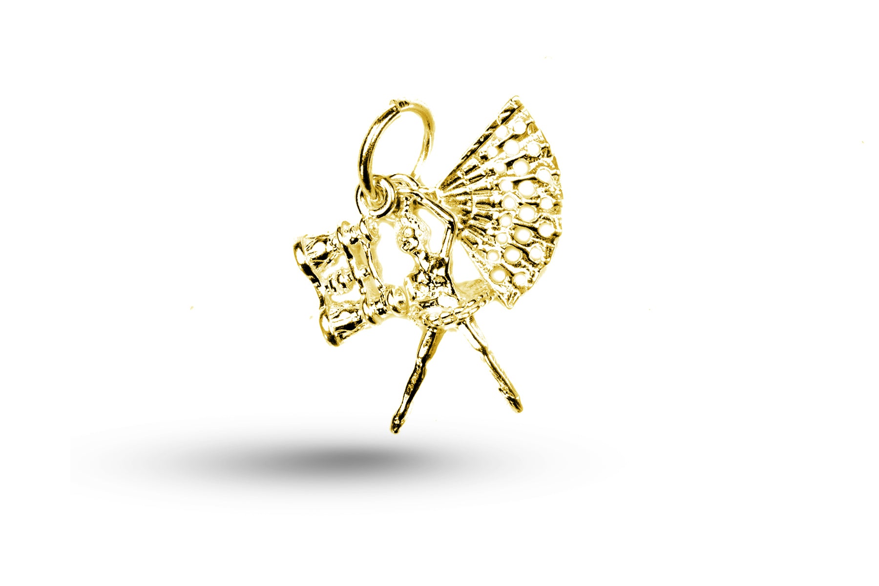 Luxury yellow gold ballet set charm.