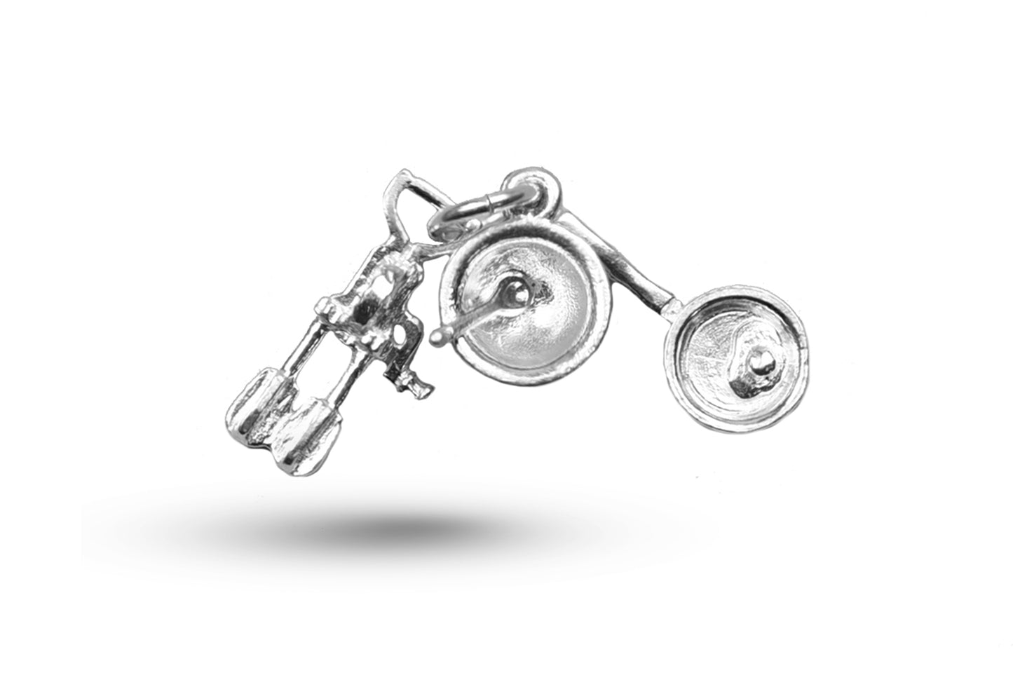 White gold Cooking Set charm.