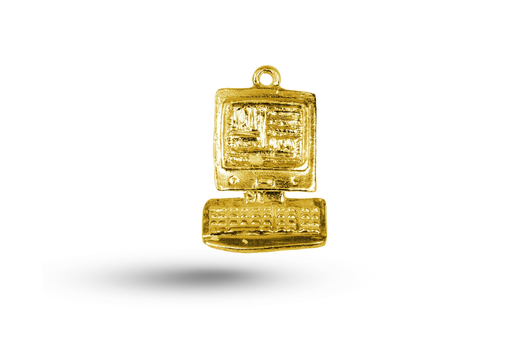 Yellow gold Computer charm.