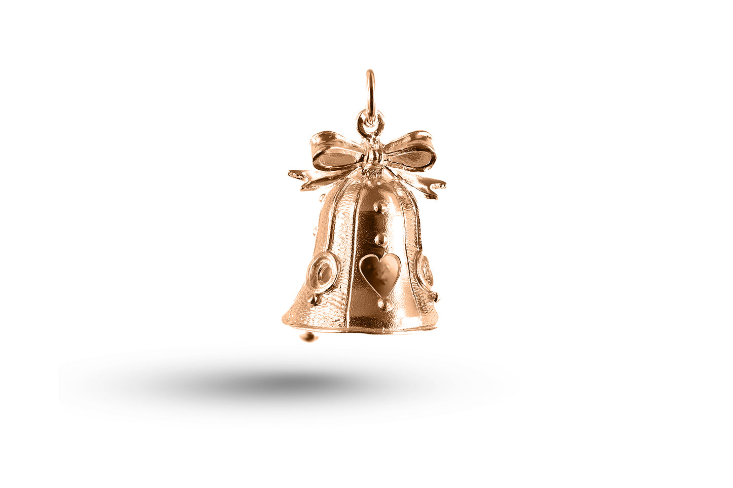 Rose gold Wedding Bell charm.
