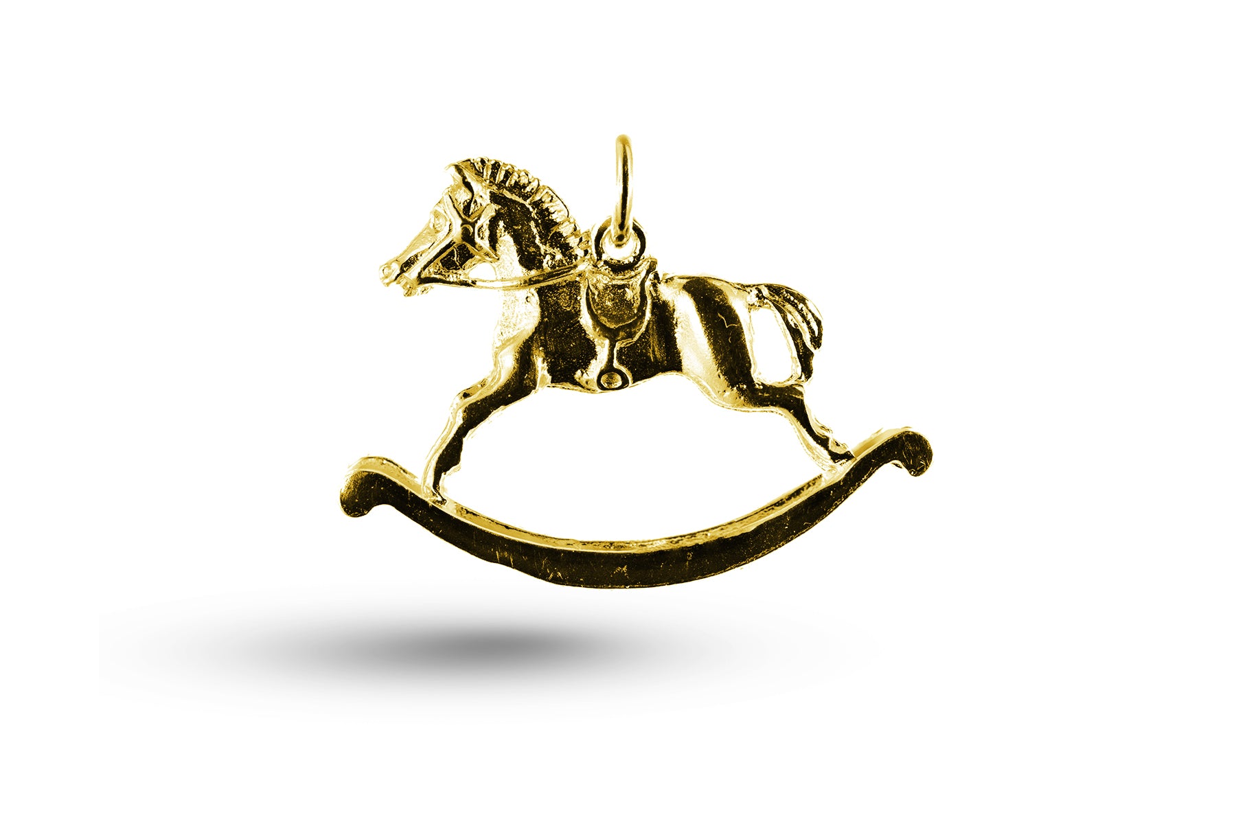 Yellow gold Childs Rocking Horse charm.