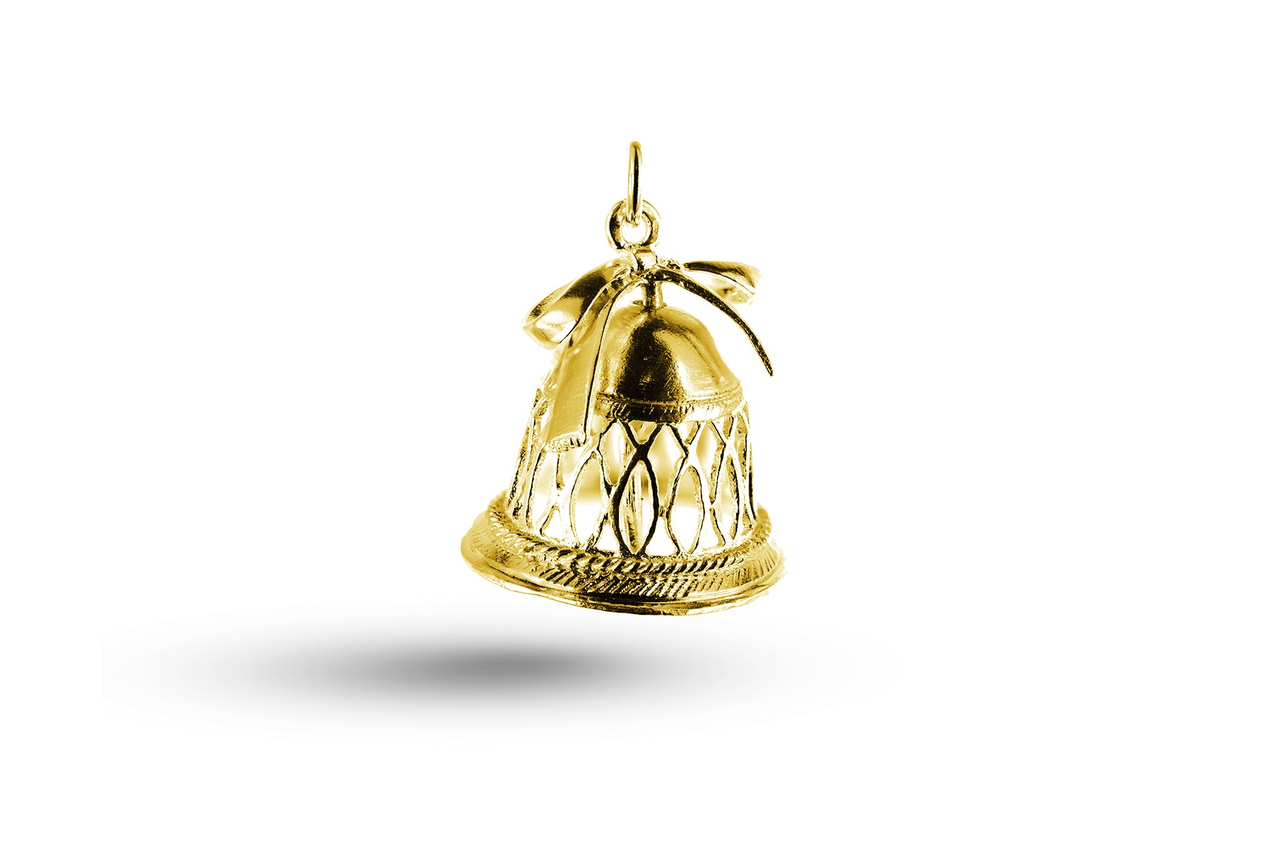 Yellow gold Heavy Wedding Bell charm.