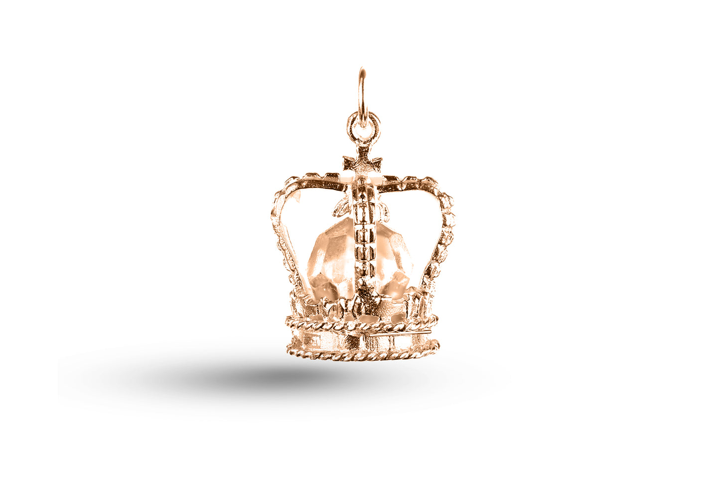 Rose gold Crown with Stone charm.