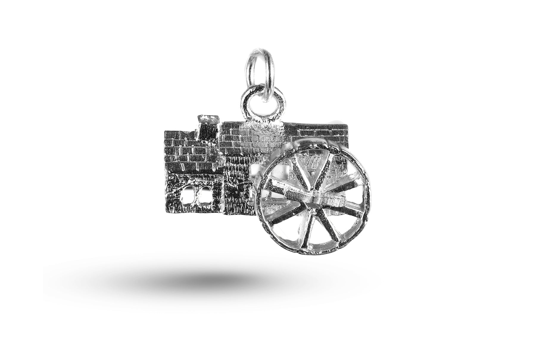 White gold Watermill charm.