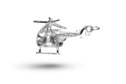 White gold Helicopter charm.