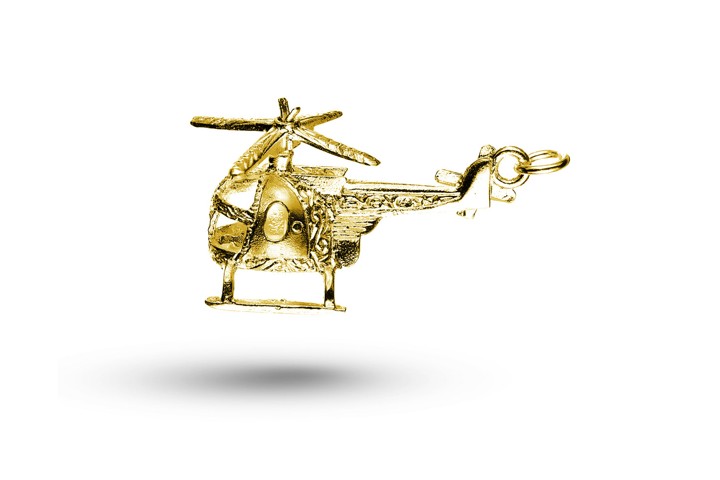 Yellow gold Helicopter charm.