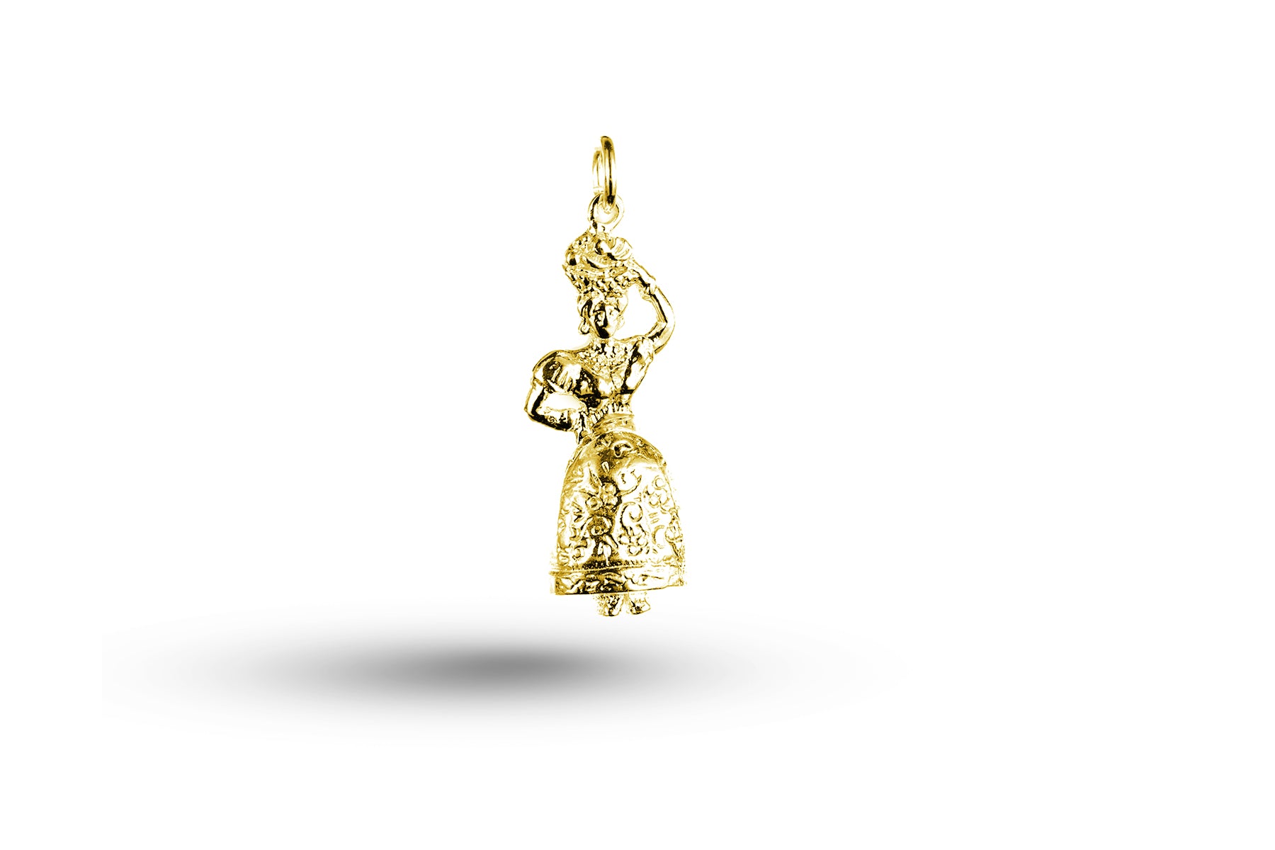 Luxury yellow gold Carmen Miranda charm.