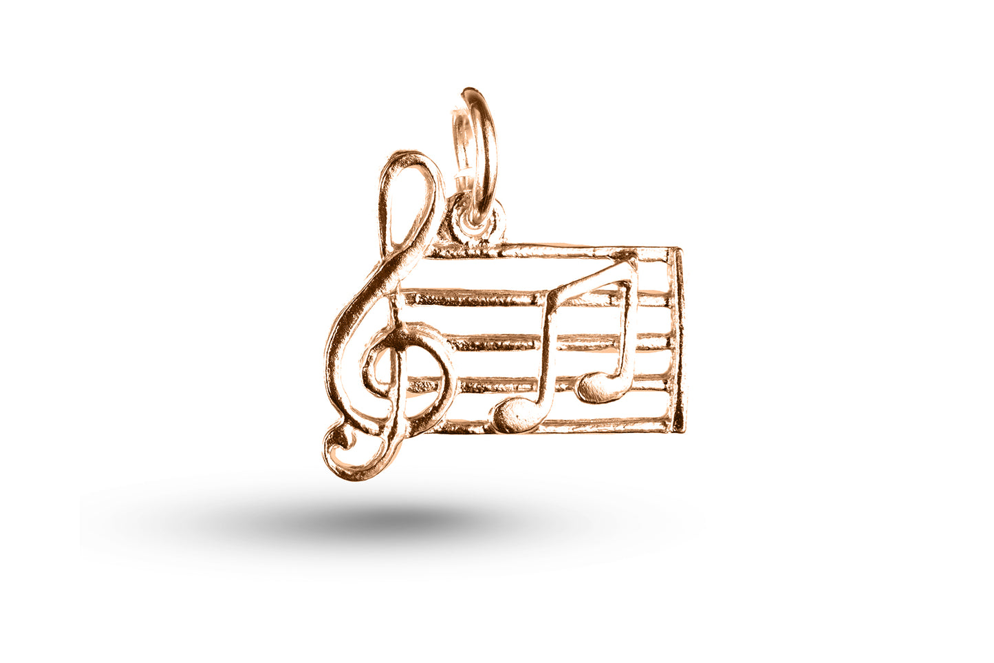 Rose gold Treble Clef Note and Violin charm.