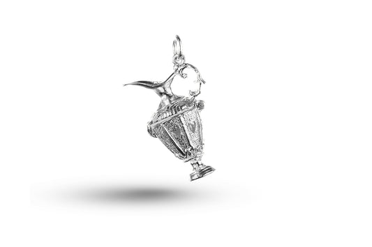 White gold Decorative Hinged Water Jug charm.