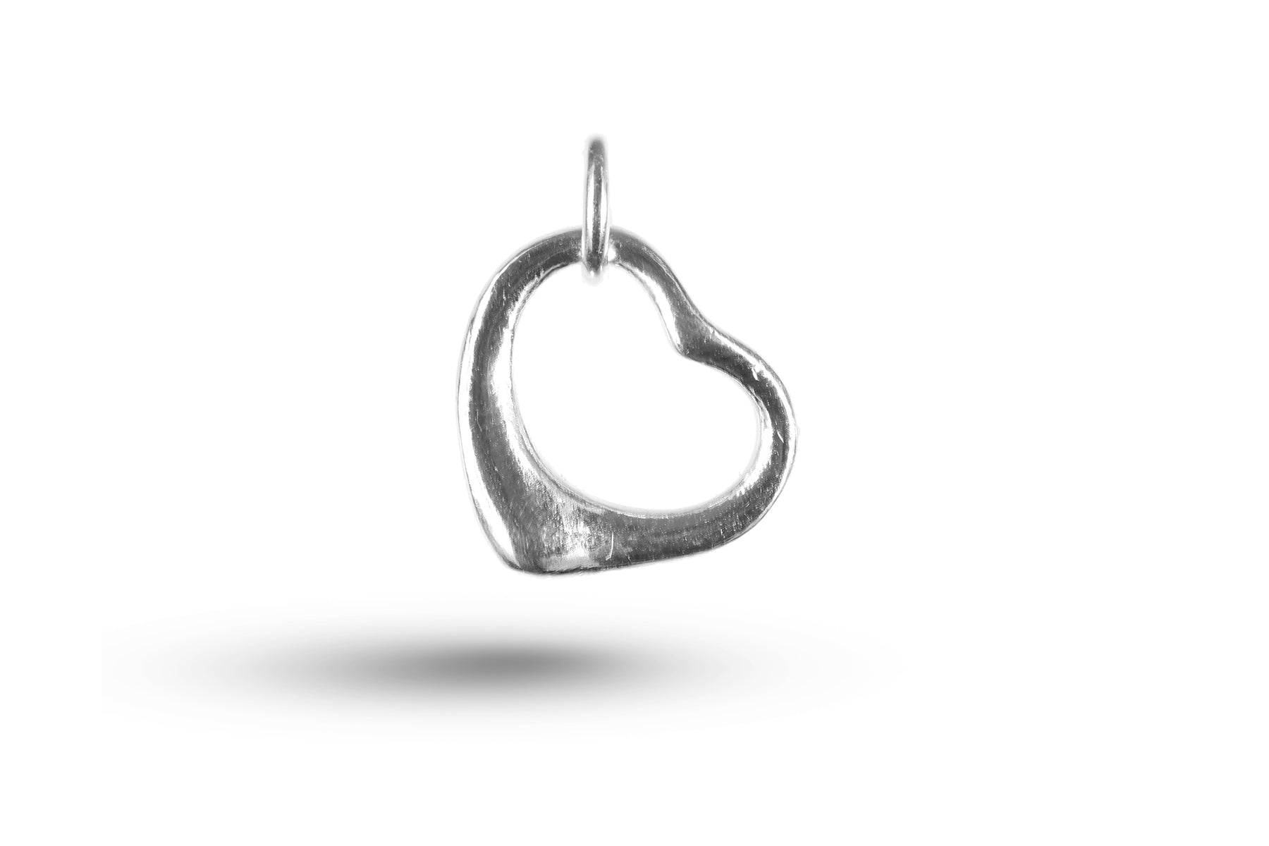 White gold Open Heart charm.