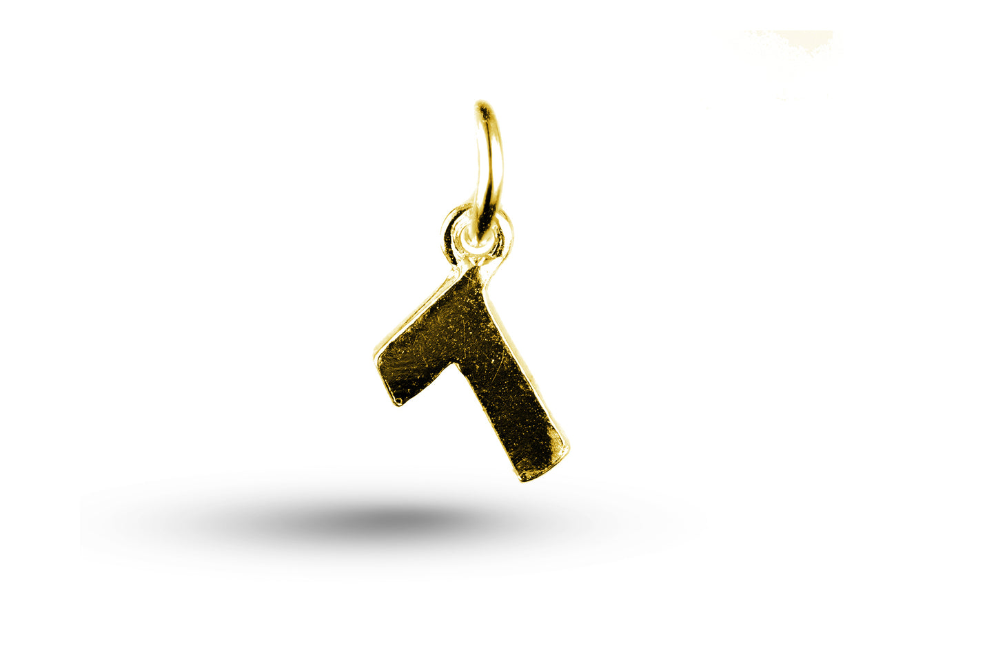 Yellow gold Number 7 charm.
