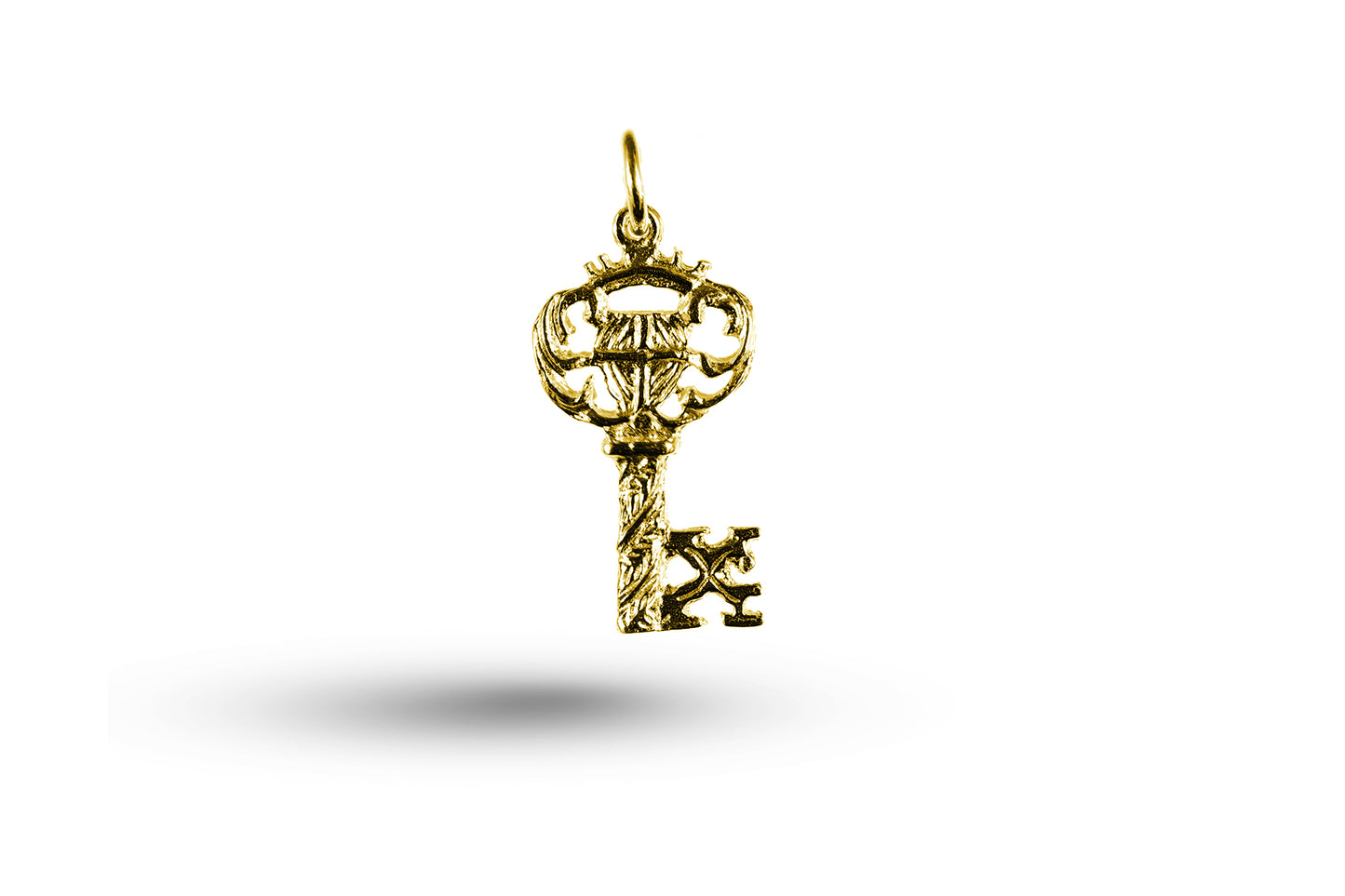 Luxury yellow gold Birthday Fancy Key charm.