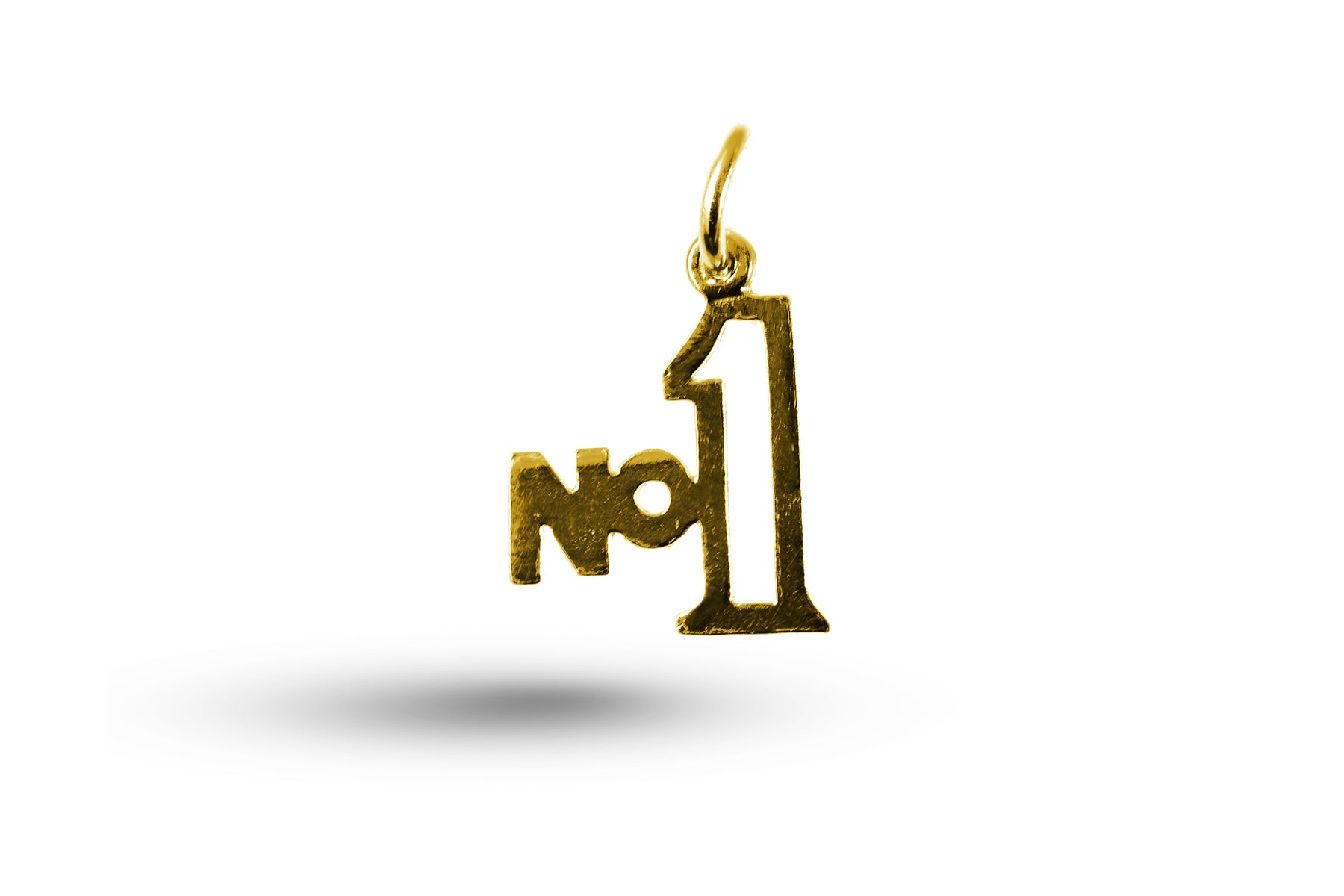 Yellow gold Number 1 charm.