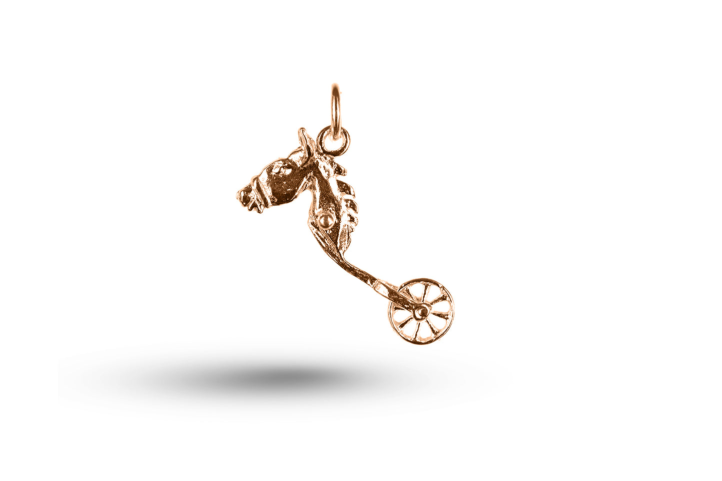 Rose gold Hobby Horse charm.