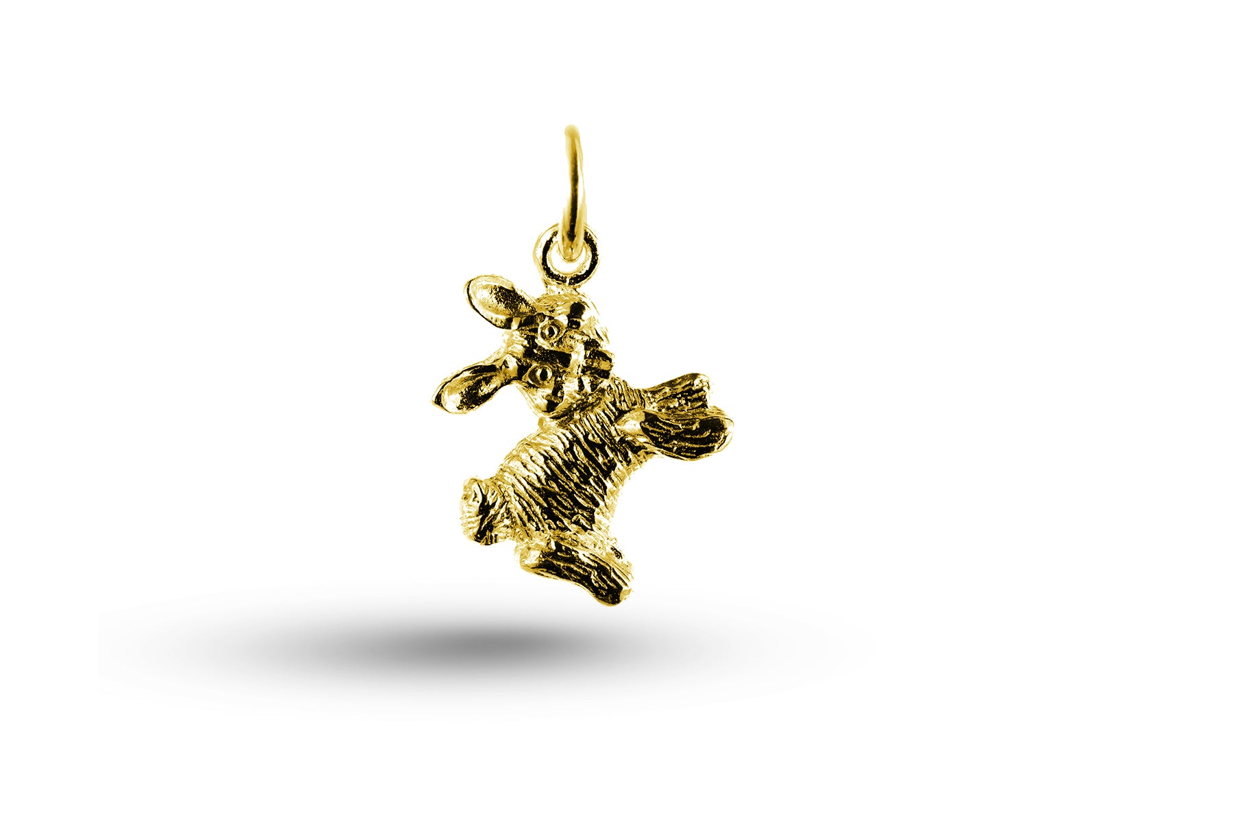 Yellow gold Easter Bunny charm.