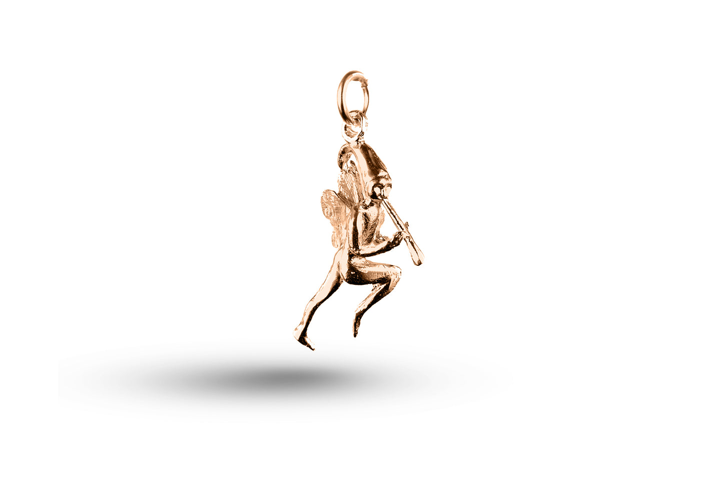 Rose gold Fairy and Flute charm.