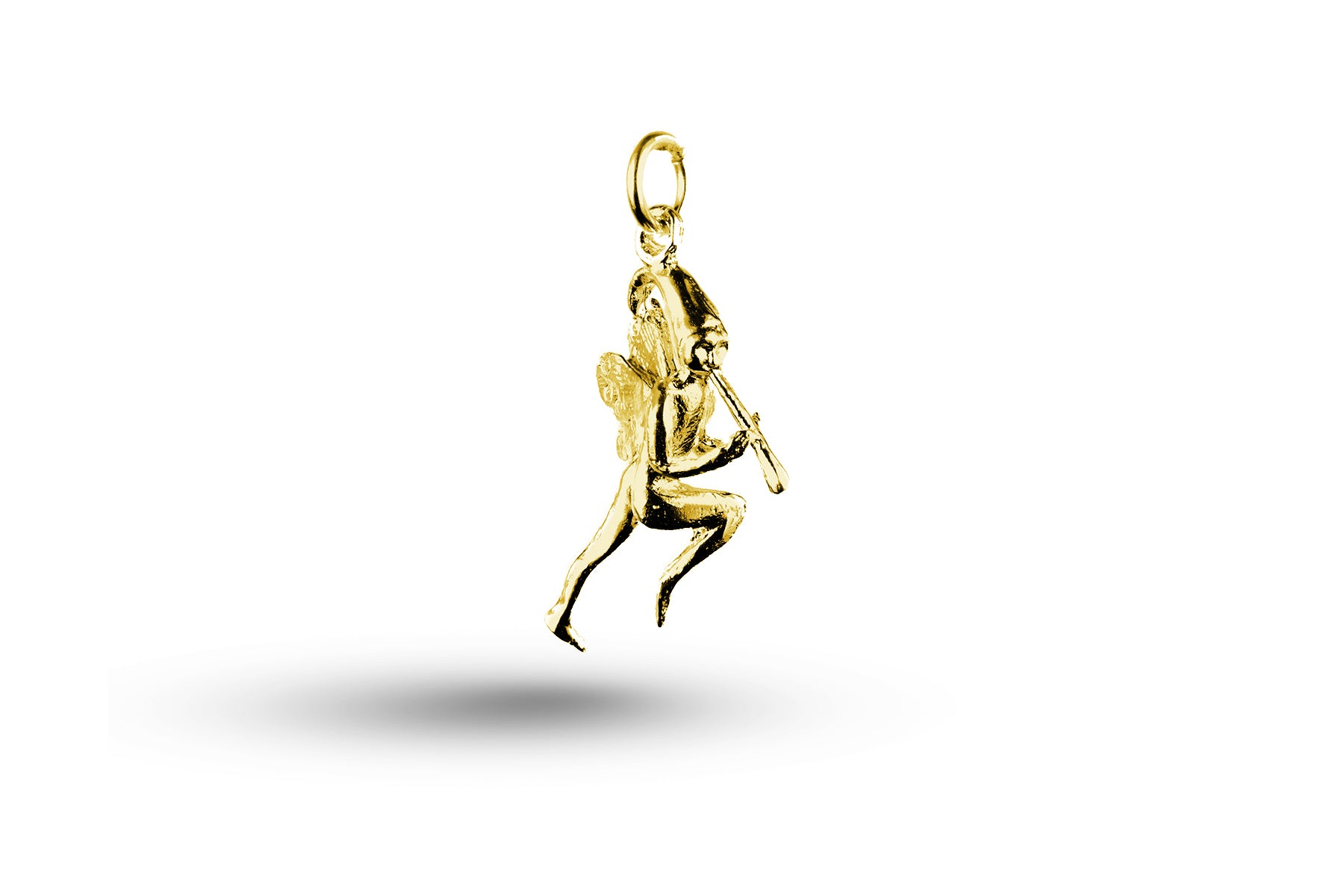 Yellow gold Fairy and Flute charm.