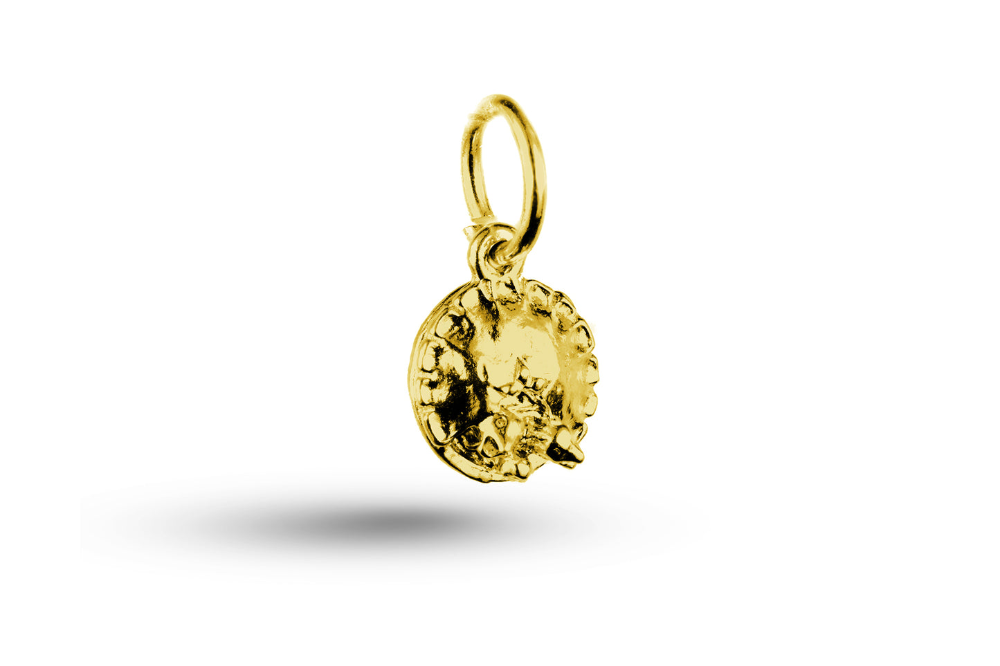 Yellow gold Blackbirds in a Pie charm.