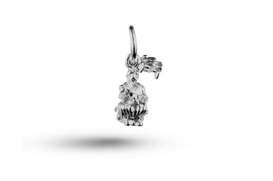 White gold Miss Muffet charm.