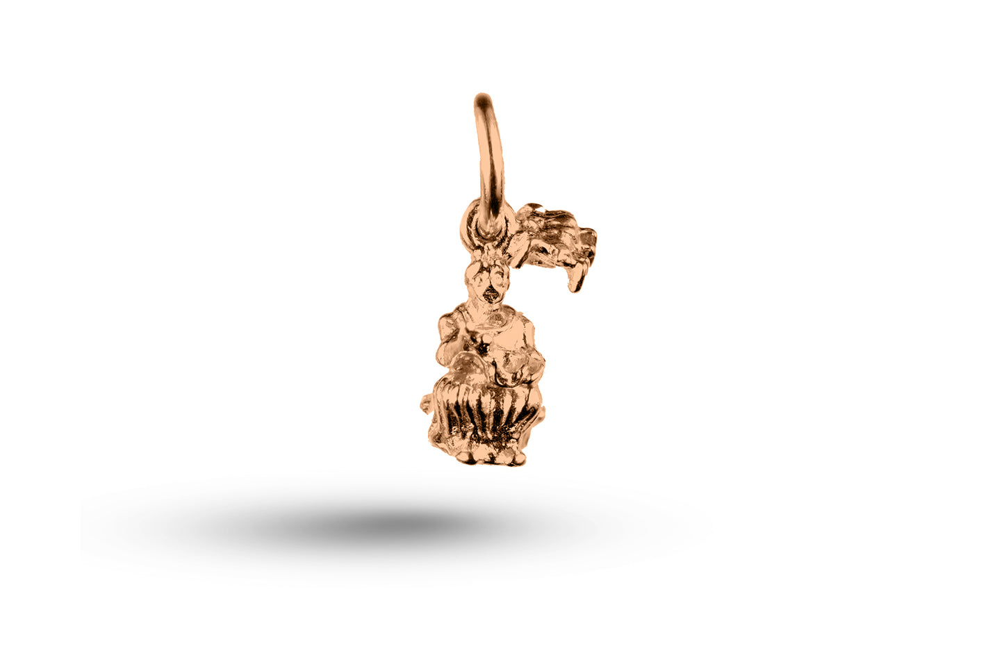 Rose gold Miss Muffet charm.