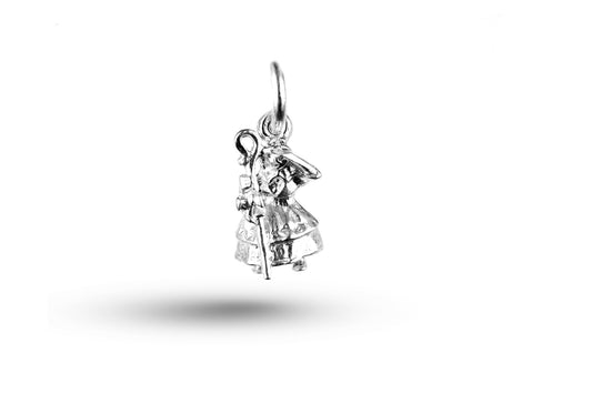 White gold Little Bo Peep charm.