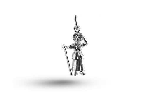 White gold Little Bo Peep charm.