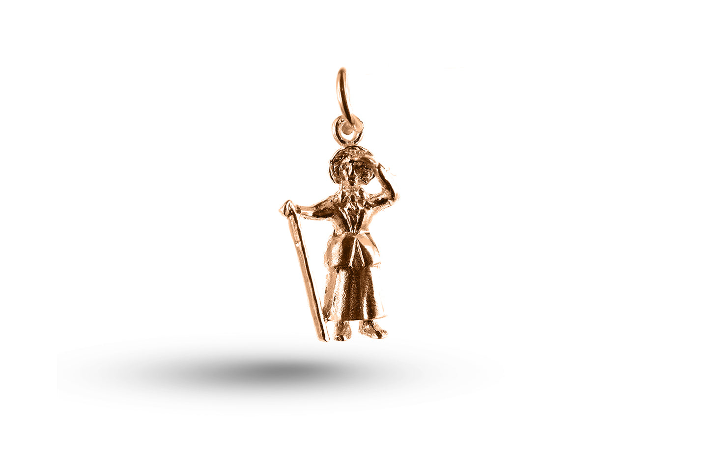 Rose gold Little Bo Peep charm.