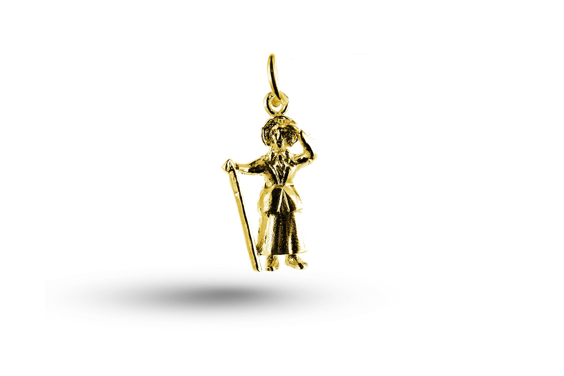 Yellow gold Little Bo Peep charm.