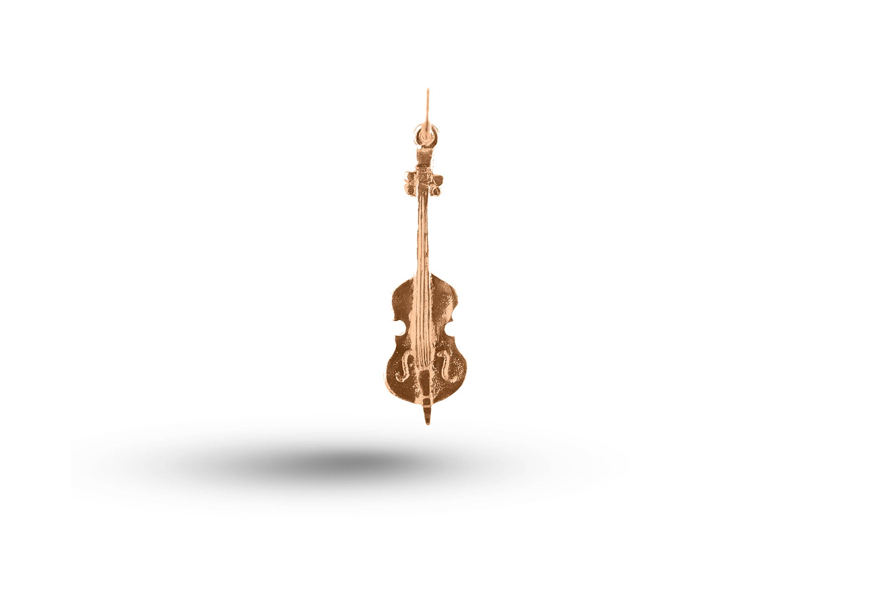 Rose gold Double Bass charm.