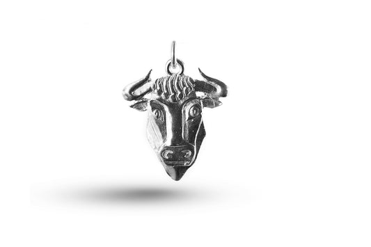 White gold Taurus charm.