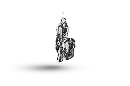 White gold Gemini charm.