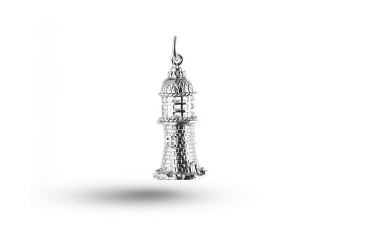 White gold Lighthouse charm.