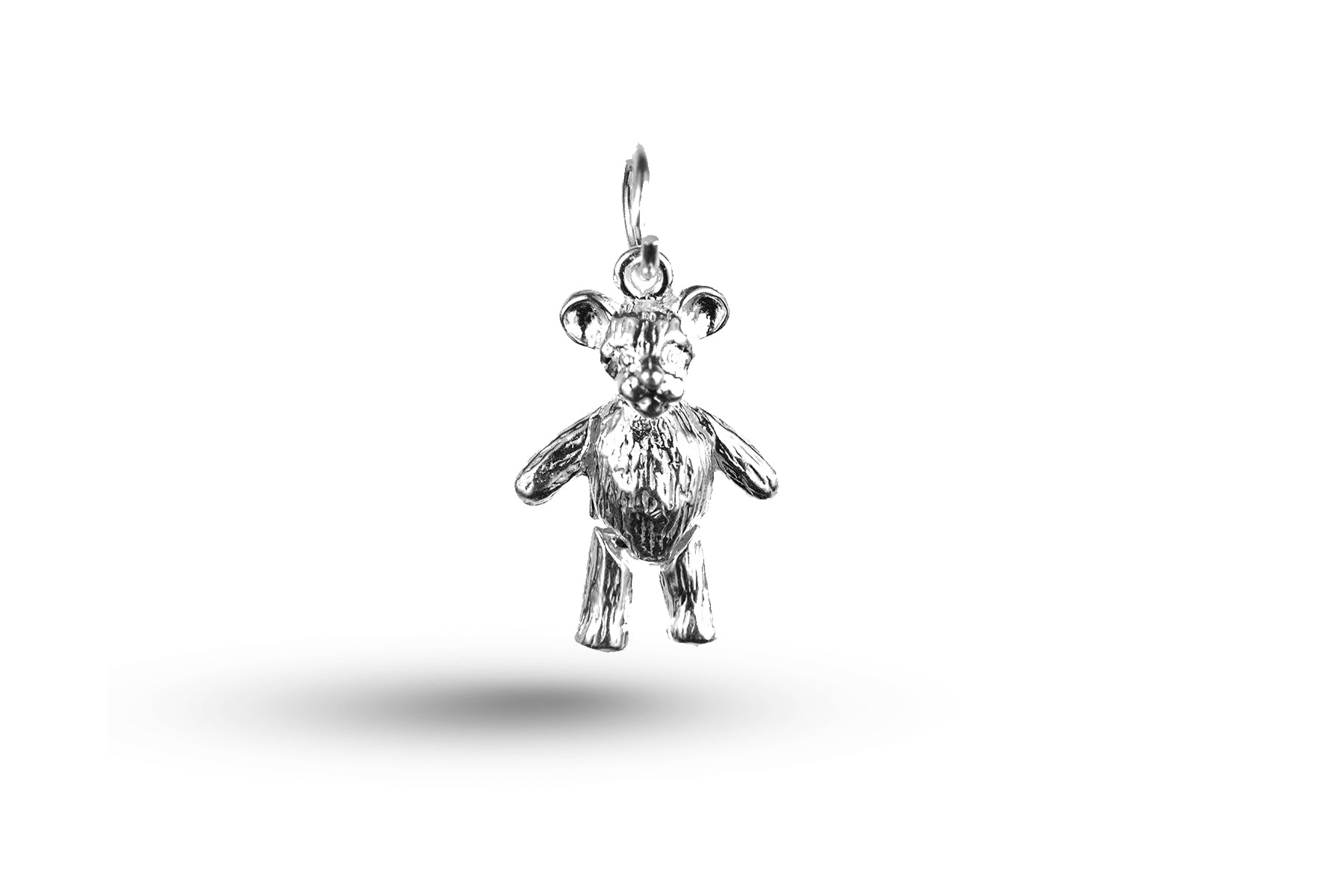 White gold Standing Teddy charm.