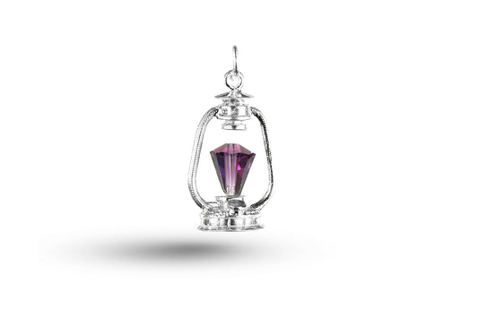 White gold Ships Lantern charm.