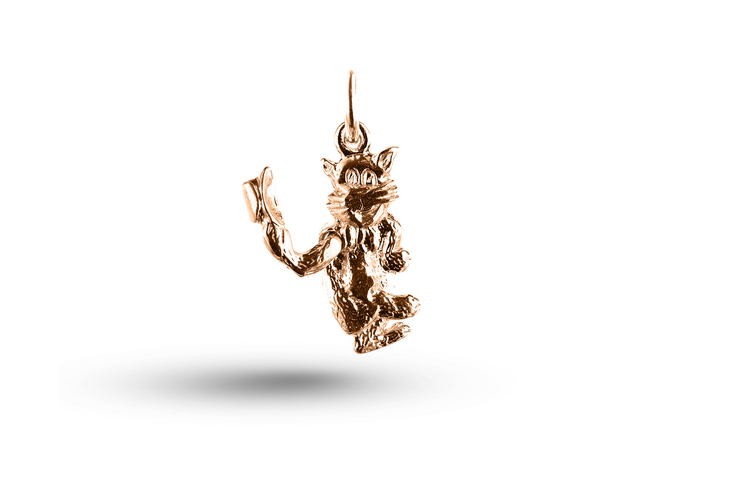 Luxury rose gold Cat with Hat charm.